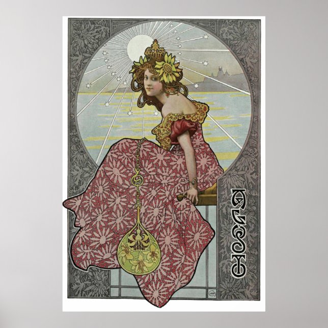 Art Nouveay by Alphonse Mucha Poster (Front)