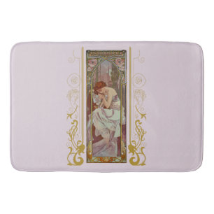 Art Noveau Alphonse Mucha Night’s Rest Bath Mat