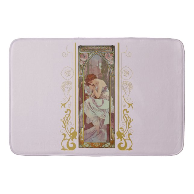 Art Noveau Alphonse Mucha Night’s Rest Bath Mat (Front)