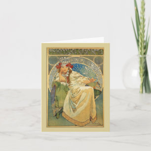 Art Noveau Princess Hyacinth Note or Greeting Card