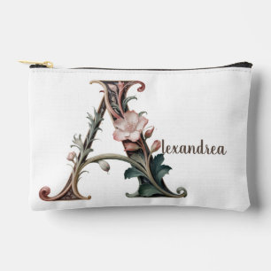 Art Nuevo Watercolor Letter A Accessories Bag