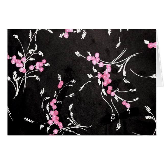 Art numérique à motifs floraux en noir et rose (Devant horizontal)