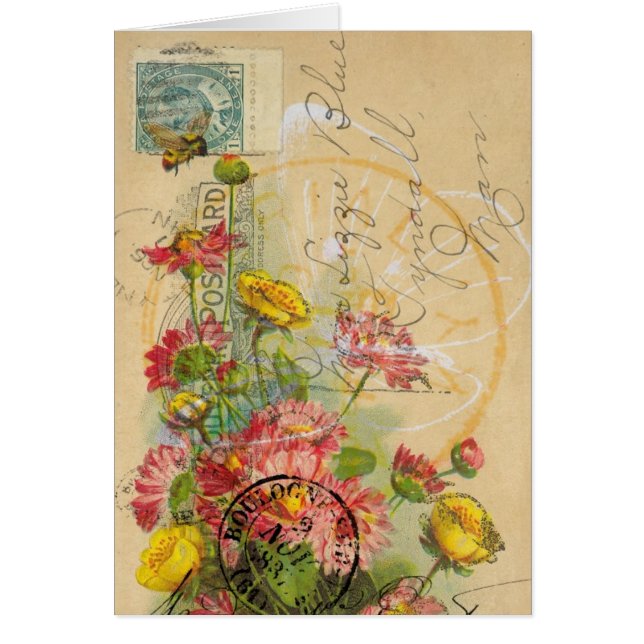 Art numérique d'abeille et de carte postale de (Devant)