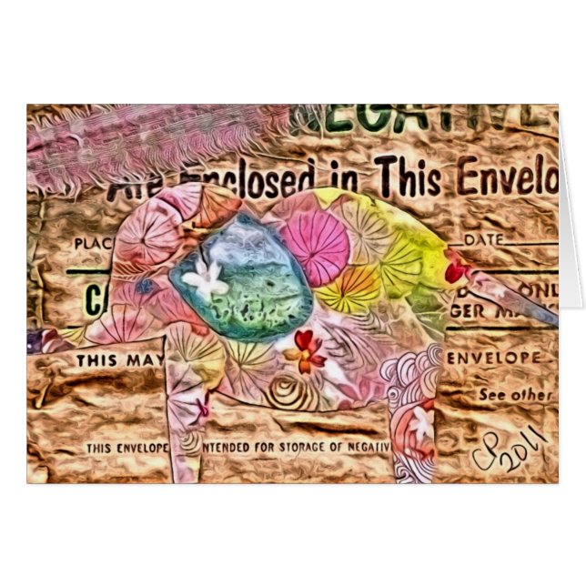 Art numérique Elephant Collage (Devant horizontal)