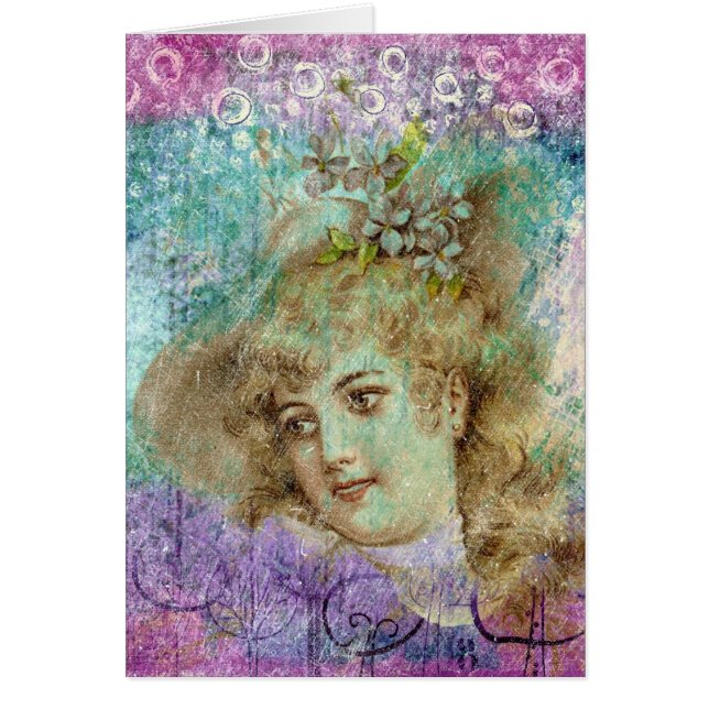Art numérique vintage Lady (Devant)
