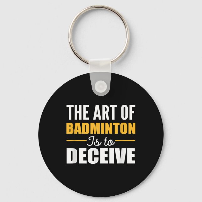 Art Of Badminton Badminton Player  Keychain (Front)