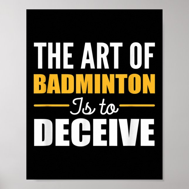 Art Of Badminton Badminton Player  Poster (Front)