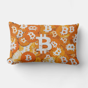 Art of Bitcoin (#4) oil painting Lumbar Pillow