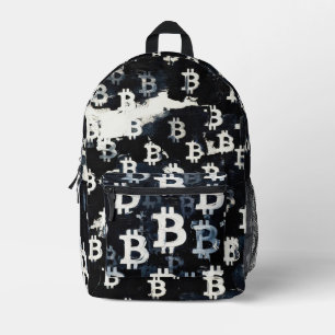 Art of Bitcoin (BW-B) oil painting Printed Backpack