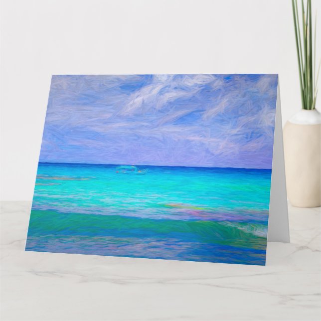 Art Of Caribbean Blue Sea Card (Front)