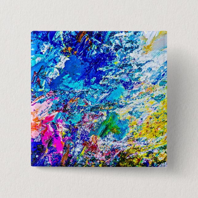 Art of colour palette 2 inch square button (Front)