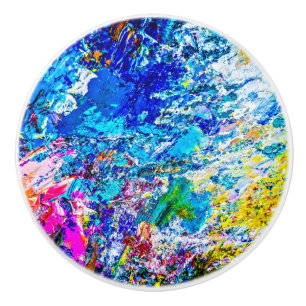 Art of colour palette ceramic knob