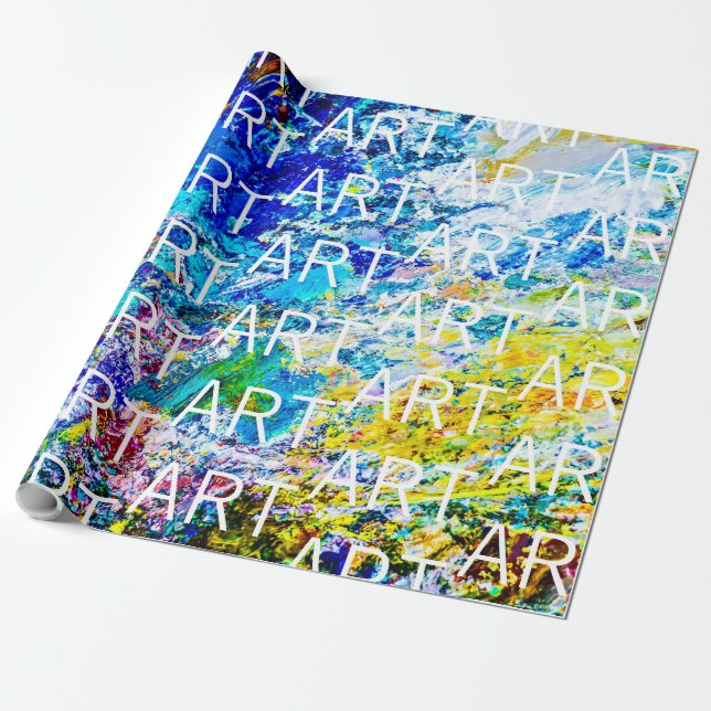 Art of colour palette customizable wrapping paper (Unrolled)