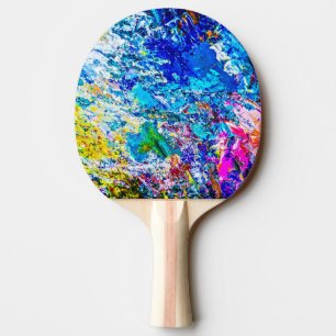 Art of colour palette ping pong paddle