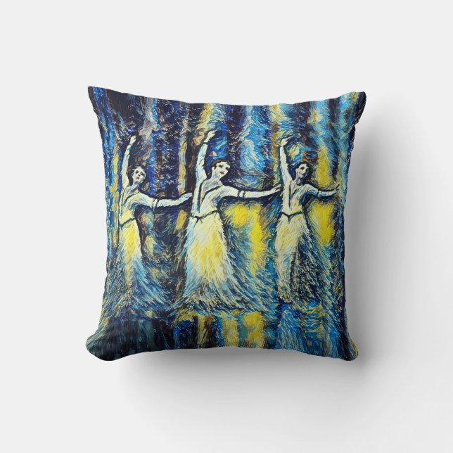 Art of Dancing Throw Pillow (Front)