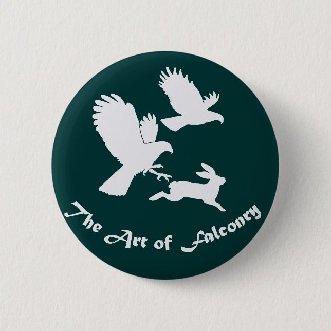 Art of Falconry - Harris Hawks 2 Inch Round Button (Front)