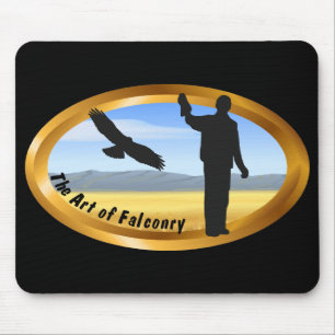 Art of Falconry - Oval Mouse Pad