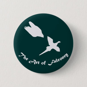 Art of Falconry- Peregrine Falcon 2 Inch Round Button
