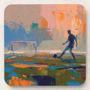 "Art of Football" (Style 1) Oil Painting Coaster