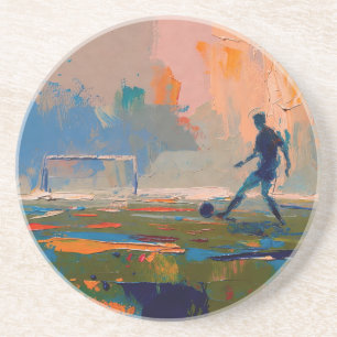 "Art of Football" (Style 1) Oil Painting Coaster