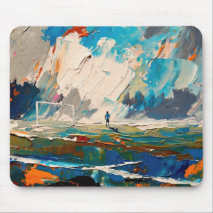 "Art of Football" (Style 2) Oil Painting Mouse Pad