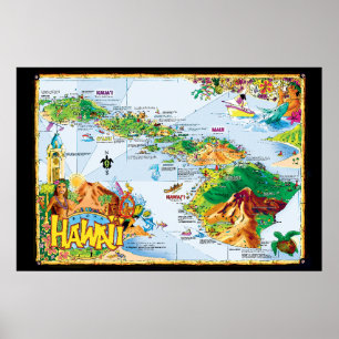 Art of Hawaiian Island Poster - All Island