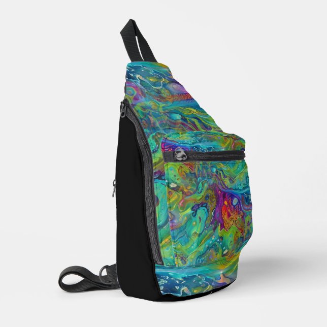 Art of Image Abstraction - seamless pattern 2 Sling Bag (Left Corner)