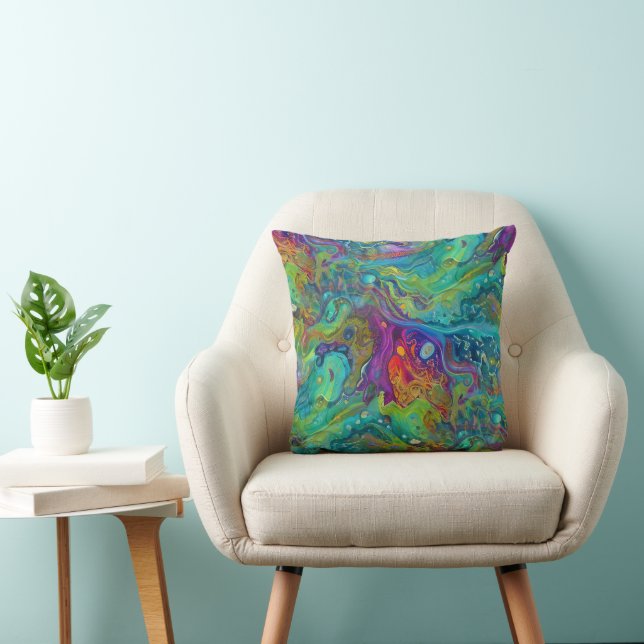 Art of Image Abstraction - seamless pattern 2 Throw Pillow (Chair)