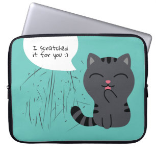 Art of Scratching Illustration Laptop Sleeve