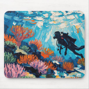 Art of Scuba Diving (#2) oil painting Mouse Pad