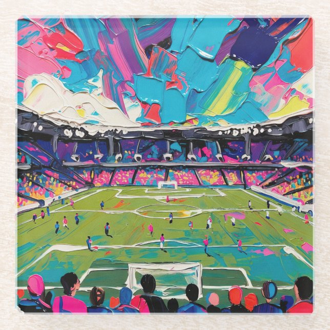 Art of Soccer (#3) Glass Coaster (Front)