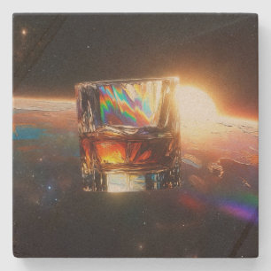 Art of Whiskey: In Space (Painting No. 6) Stone Coaster