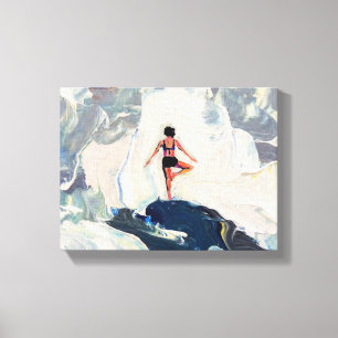 Art of Yoga: Balanced Beauty (Oil Painting No. 1) Canvas Print