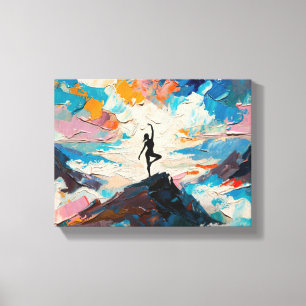 Art of Yoga: Balanced Beauty (Oil Painting No. 2) Canvas Print