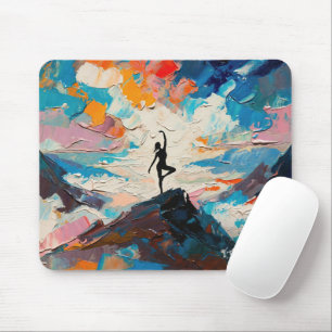 Art of Yoga: Balanced Beauty (Oil Painting No. 2) Mouse Pad