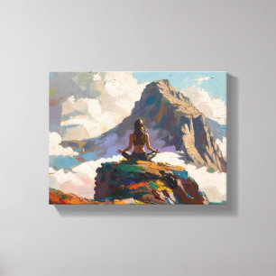 Art of Yoga: Balanced Beauty (Oil Painting No. 4) Canvas Print