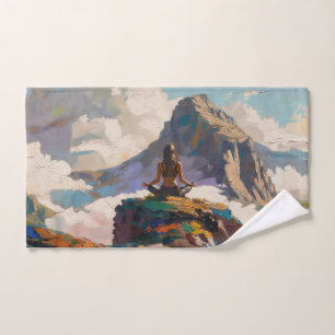 Art of Yoga: Balanced Beauty (Oil Painting No. 4) Hand Towel