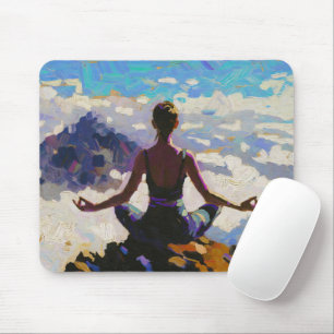 Art of Yoga: Balanced Beauty (Oil Painting No. 5) Mouse Pad