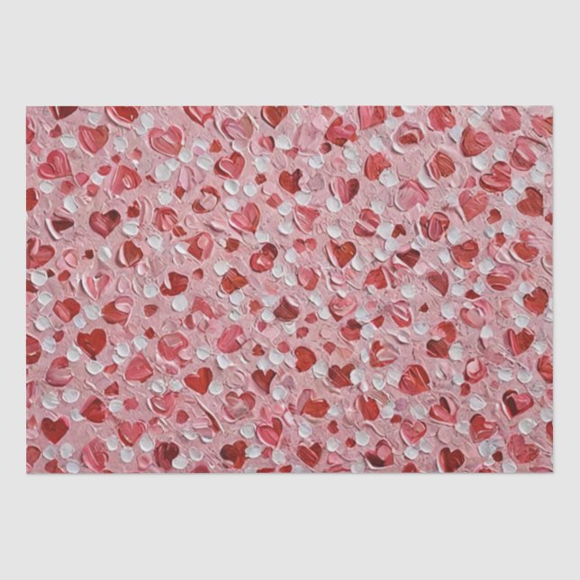 Art Oil Heart Design Print Tissue Paper (Front)