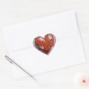 Art Oil Heart Shaped Design Print Sticker