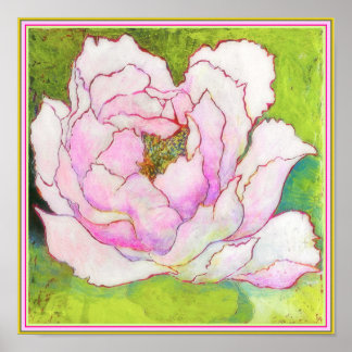 ART-ON-CANVAS: Peony Pink 12"x12" Poster