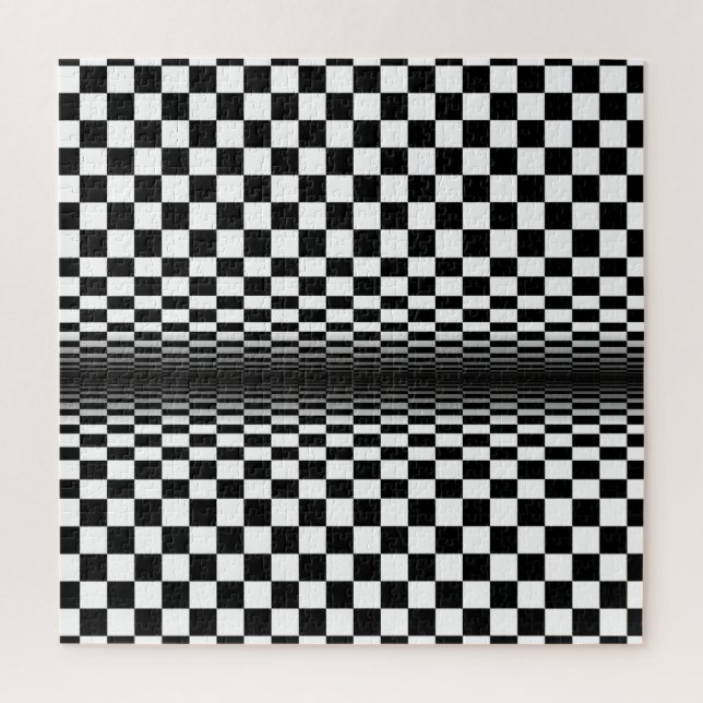 art optical black white contrast jigsaw puzzle (Vertical)