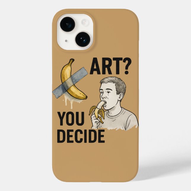 Art or Snack? The Banana Debate Case-Mate iPhone Case (Back)