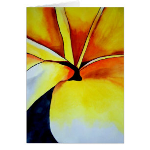 Art original de la fleur Tropical Jaune Frangipani
