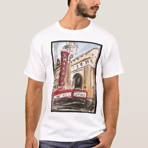 Art original de T-shirt de théâtre de Chicago par