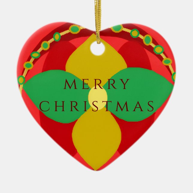 Art original Design ornement en céramique de Noël (Devant)