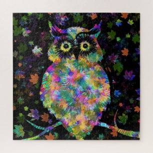 Art Owl - Migned Drawing Art Collection Jigsaw Puzzle