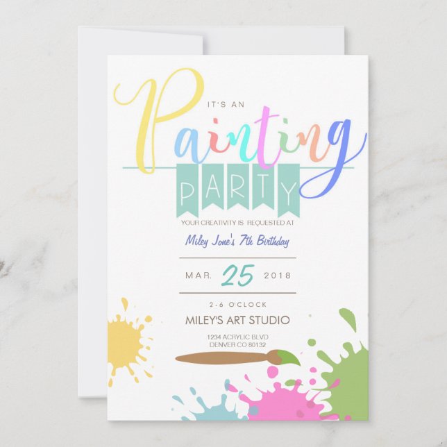 Art | Paining Party Invite (Front)