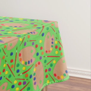 Art Paint Palette Kid's Birthday Artist Tablecloth