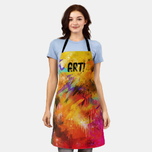 ART! painted pre-messied up Apron